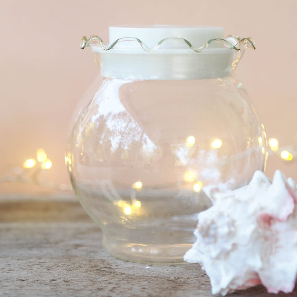 Wavy Clear Glass Jars